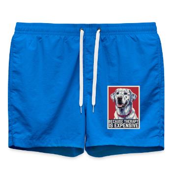 Experience happiness with Labradors - Swim Trunks - cobalt blue - Front