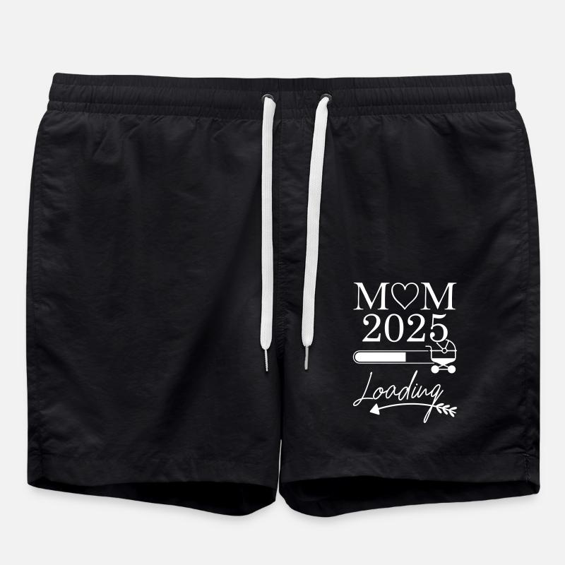 mom loading 2025 - Badeshorts - Schwarz