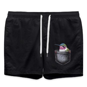 Kolibri - Badeshorts - Schwarz - Vorne - AI Model Male 185 light (185cm)