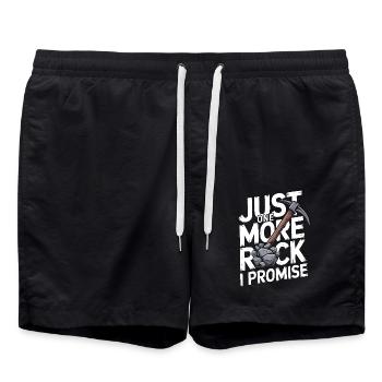 Experte für Geologie Gestein Geologe - Badeshorts - Schwarz - Vorne - AI Model Male 185 light (185cm)