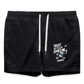 Croyez-moi, vous savez danser. -Vodka - Short de bain - noir - Devant - AI Model Male 185 light (185cm)