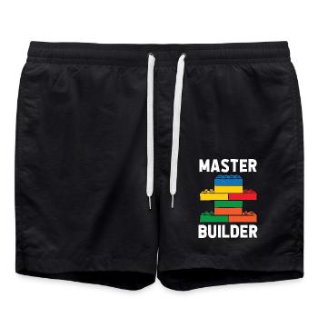 Constructeur de briques Jouets Blocs Blocs de serrage Briques - Short de bain - noir - Devant - AI Model Male 185 light (185cm)