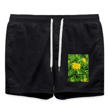 Fetthenne auch Sedum auch Orpine Ewige Fetthenne - Badeshorts - Schwarz - Vorne - AI Model Male 185 light (185cm)