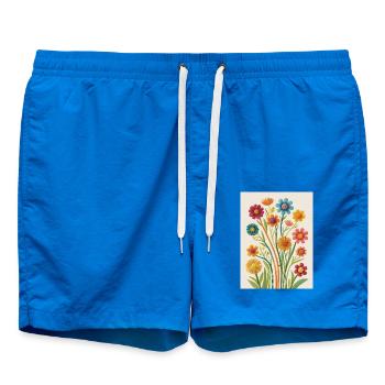 Blossoms of handicraft - Swim Trunks - cobalt blue - Front