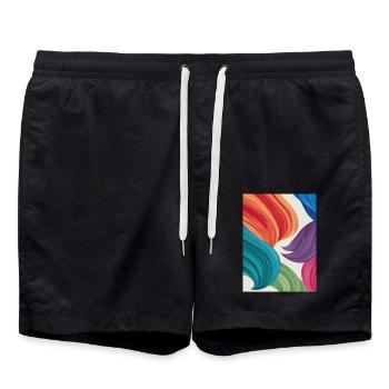 Feather-light colours - Swim Trunks - black - Front - AI Model Male 185 light (185cm)