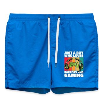 Gamer & Perroquets : Jeux Vidéo & Aventure Colorée - Short de bain - cobalt blue - Devant