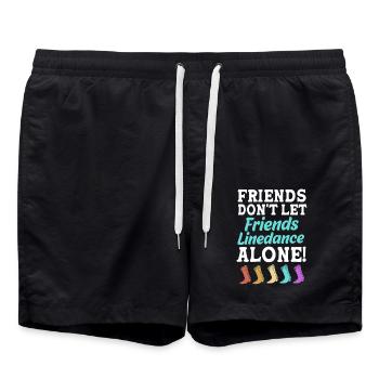Line Dance - Swim Trunks - black - Front - AI Model Male 185 light (185cm)