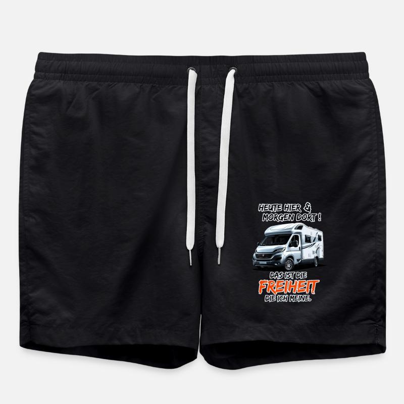 Here today & there tomorrow, that's freedom... - Swim Trunks - black