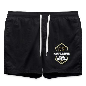 Chantier Constructeur d’égouts - Short de bain - noir - Devant - AI Model Male 185 light (185cm)