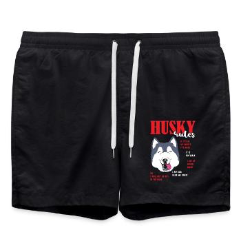 Husky sibérien - Short de bain - noir - Devant - AI Model Male 185 light (185cm)