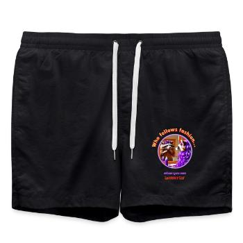 The Raccoon Revolution with Your Own Hands - Swim Trunks - black - Front - AI Model Male 185 light (185cm)