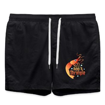 Gardez-le Crevettes Fruits de mer Amateur de crevettes - Short de bain - noir - Devant - AI Model Male 185 light (185cm)