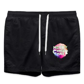 9 - Badeshorts - Schwarz - Vorne - AI Model Male 185 light (185cm)