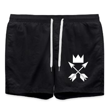 Dalarna - Badeshorts - Schwarz - Vorne - AI Model Male 185 light (185cm)