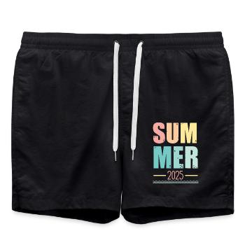 Summer 2025 - Badeshorts - Schwarz - Vorne - AI Model Male 185 light (185cm)