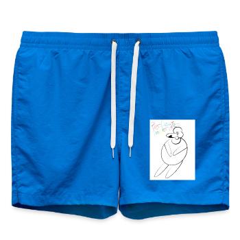 Colorful, charming, one of a kind! - Badeshorts - Cobalt blue - Vorne