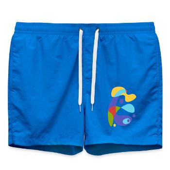 vintage abstract creature - Swim Trunks - cobalt blue - Front