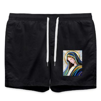 La Reine du Ciel - Short de bain - noir - Devant - AI Model Male 185 light (185cm)