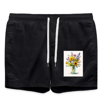 A Jar Full of Joy - Swim Trunks - black - Front - AI Model Male 185 light (185cm)