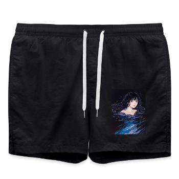 Lamentation des marées - Short de bain - noir - Devant - AI Model Male 185 light (185cm)