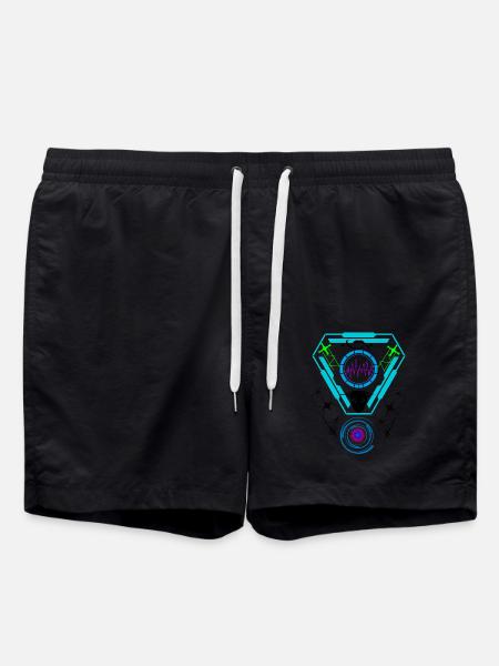 Techno Rave - Badeshorts - Schwarz