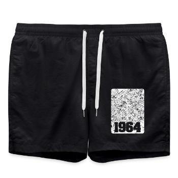 1964 - Short de bain - noir - Devant - AI Model Male 185 light (185cm)