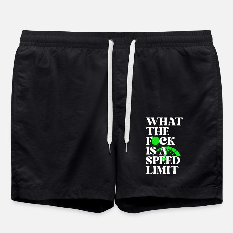 Auto - Badeshorts - Schwarz