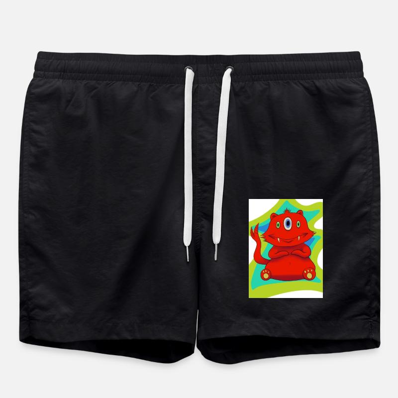 Monstre a trois yeux - Short de bain - noir