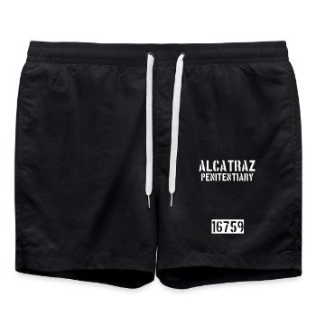 Alcatraz Penitentiary - 16759 - Jail - USA - Swim Trunks - black - Front - AI Model Male 185 light (185cm)
