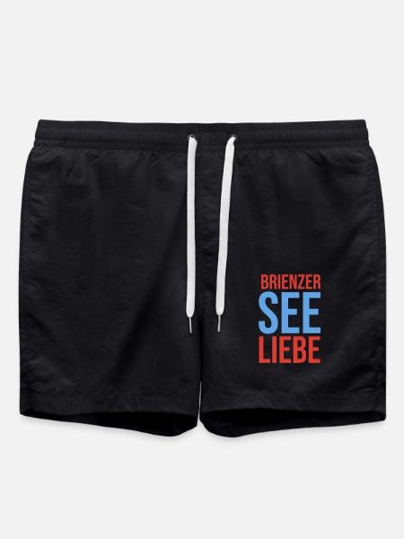 Brienzersee Liebe - Badeshorts - Schwarz