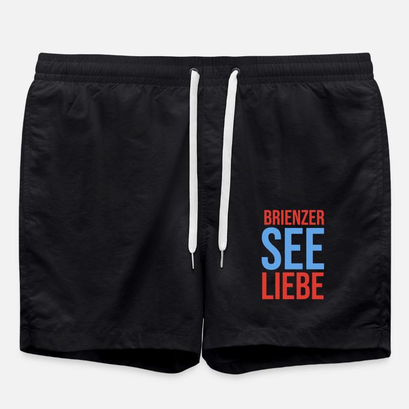 Brienzersee Liebe - Badeshorts - Schwarz