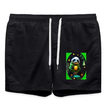 Cyber Lemon Panda - Badeshorts - Schwarz - Vorne - AI Model Male 185 light (185cm)