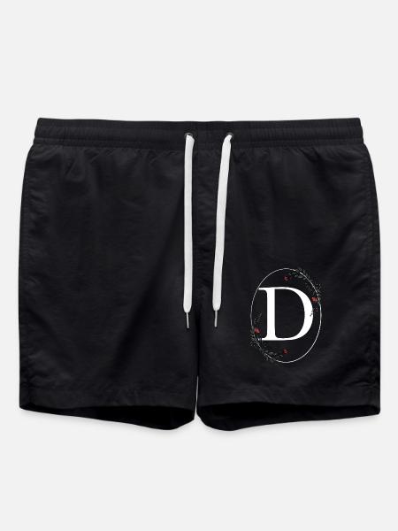 Letter D - Swim Trunks - black