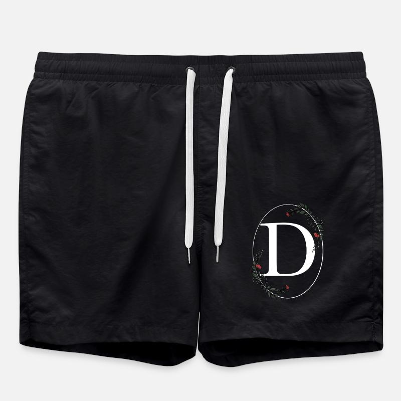 Letter D - Swim Trunks - black