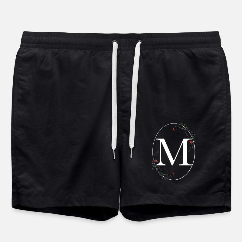 Lettre M - Short de bain - noir