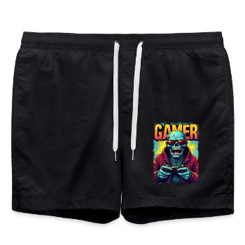 Gambler zombie with controller - Swim Trunks - black - Front - AI Model Male 185 light (185cm)
