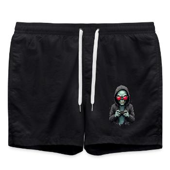 Unheimlicher Gamer mit Totenschädel - Badeshorts - Schwarz - Vorne - AI Model Male 185 light (185cm)