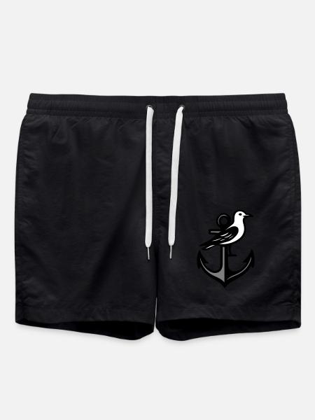Anker Möwe - Badeshorts - Schwarz