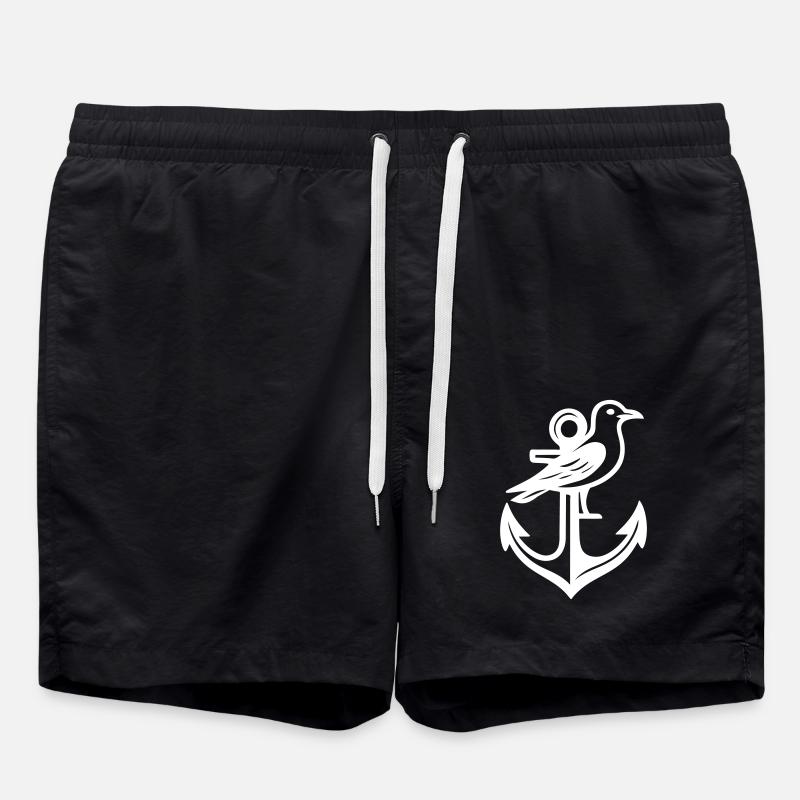 Anker Möwe - Badeshorts - Schwarz