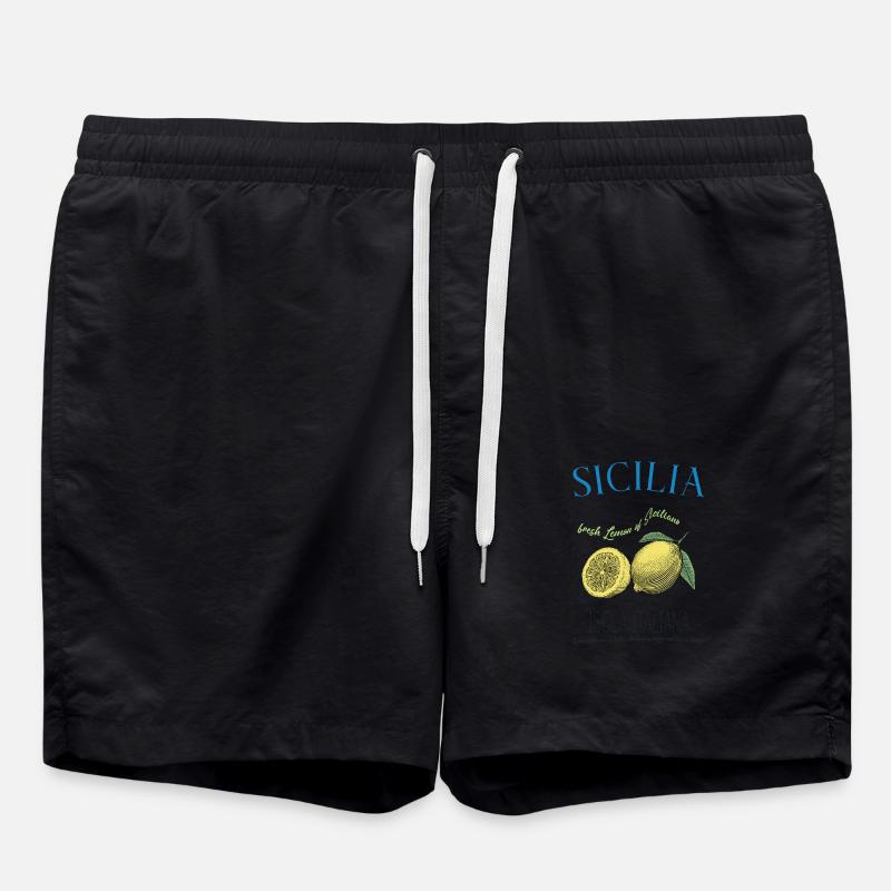 "Sicilia – La Dolce Vita" design - Swim Trunks - black