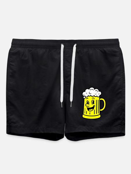 Bierkrug Comic Bier - Badeshorts - Schwarz