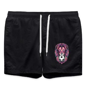 Lion Football – Le roi de la conception du terrain - Short de bain - noir - Devant - AI Model Male 185 light (185cm)