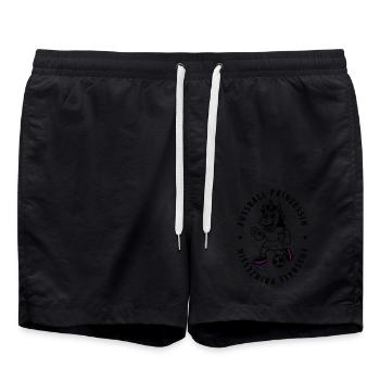 Fussball Prinzessin Einhorn - Badeshorts - Schwarz - Vorne - AI Model Male 185 light (185cm)