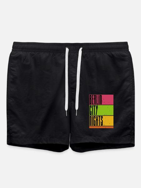 Berlin City Nights - Swim Trunks - black
