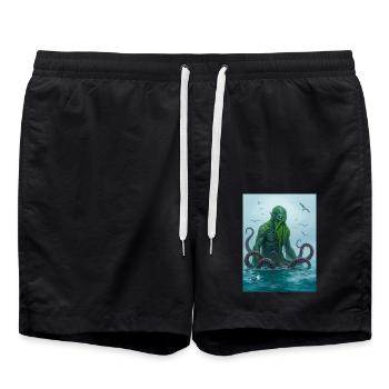 Iku-Turso, Baltic kraken of Finnish myth and folkl - Swim Trunks - black - Front - AI Model Male 185 light (185cm)