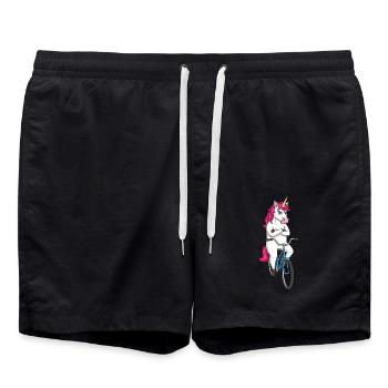 Grim Licorne sur roue - Pour les cyclistes - Short de bain - noir - Devant - AI Model Male 185 light (185cm)