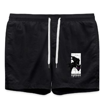 Nightmare Bat – Gothic Horror Vampir Kreatur Kunst - Badeshorts - Schwarz - Vorne - AI Model Male 185 light (185cm)