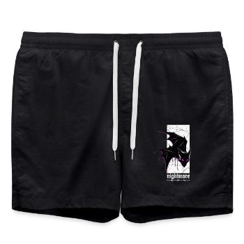 Nightmare Bat – Gothic Horror Vampir Kreatur Kunst - Badeshorts - Schwarz - Vorne - AI Model Male 185 light (185cm)