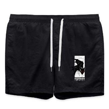Nightmare Bat – Gothic Horror Vampir Kreatur Kunst - Badeshorts - Schwarz - Vorne - AI Model Male 185 light (185cm)
