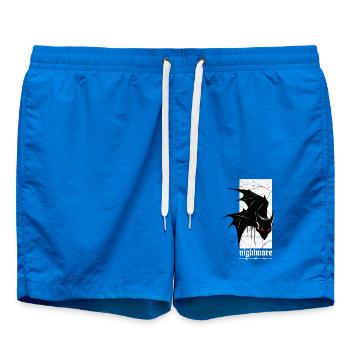Nightmare Bat – Gothic Horror Vampir Kreatur Kunst - Badeshorts - Cobalt blue - Vorne